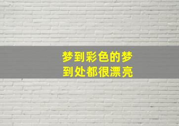 梦到彩色的梦 到处都很漂亮